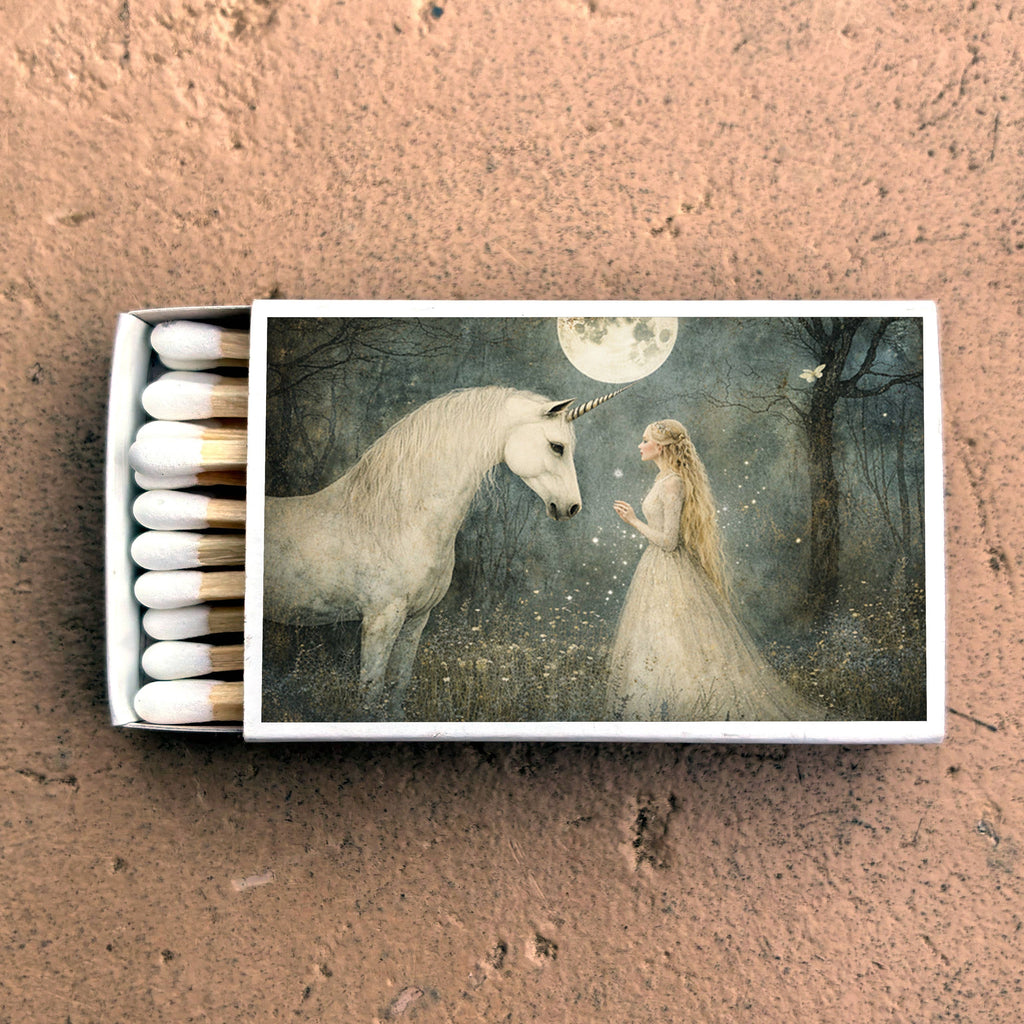 Matches • Girl wih Unicorn •Home Decor for Candles & Incense