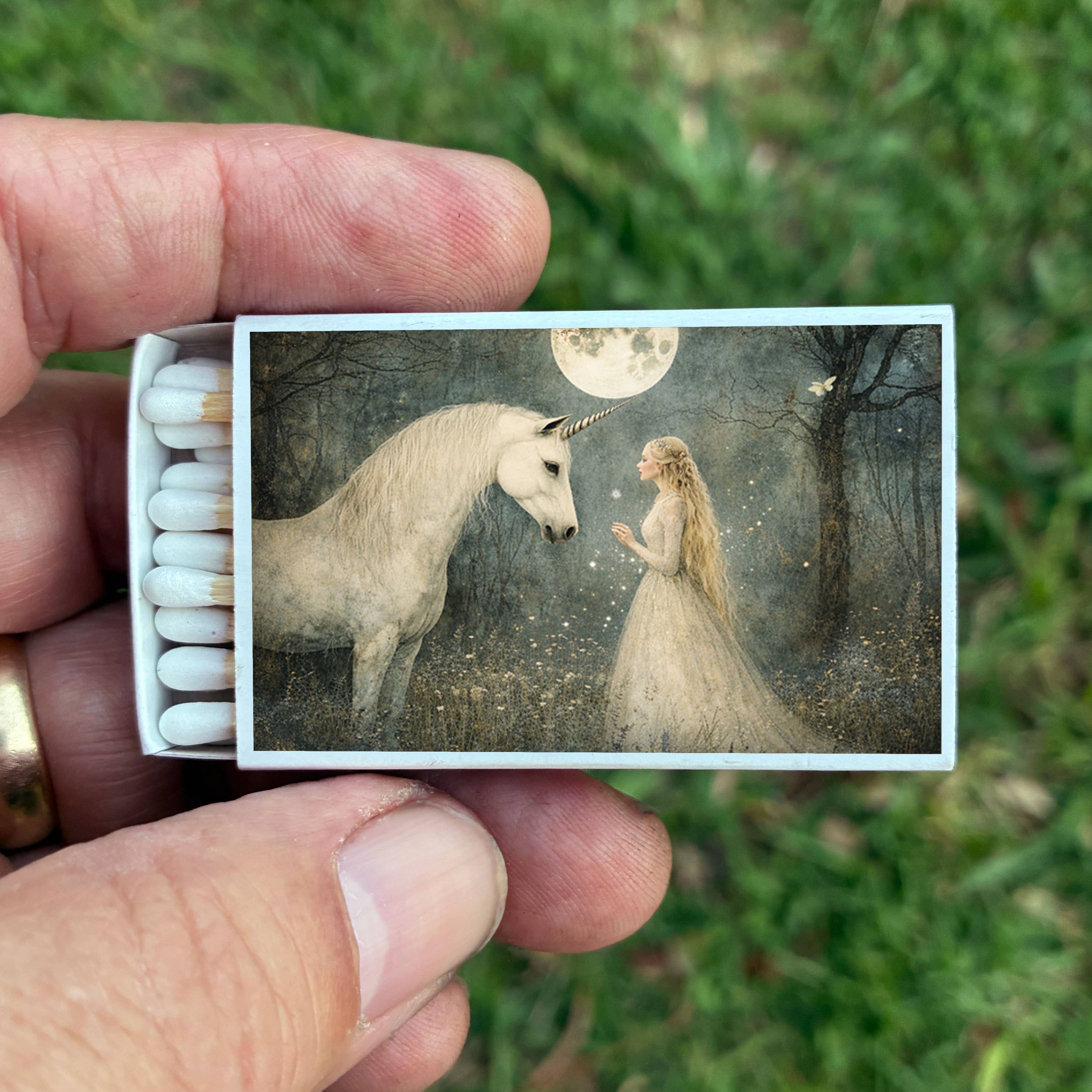 Matches • Girl wih Unicorn •Home Decor for Candles & Incense