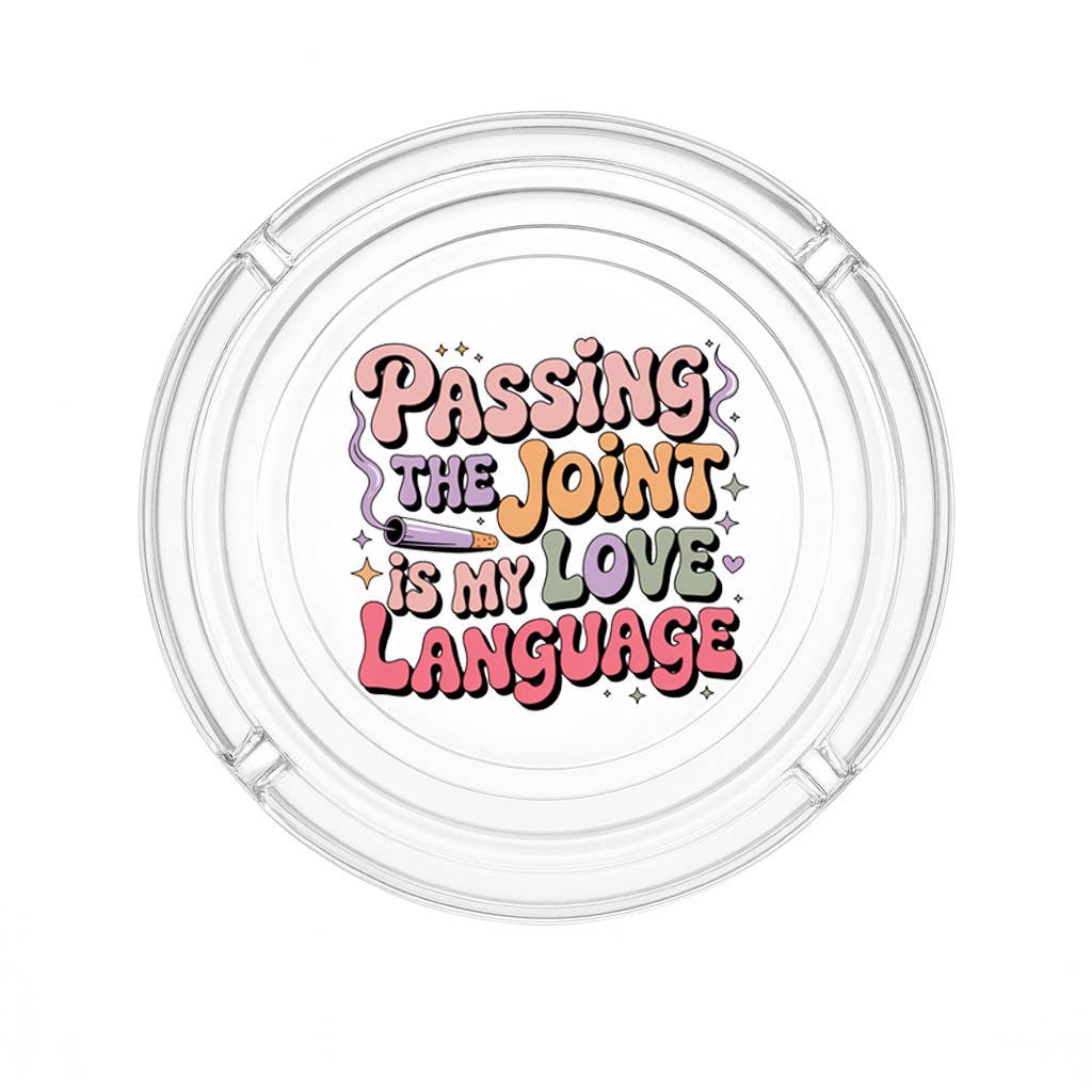 Love Language Durable Glass Ashtray