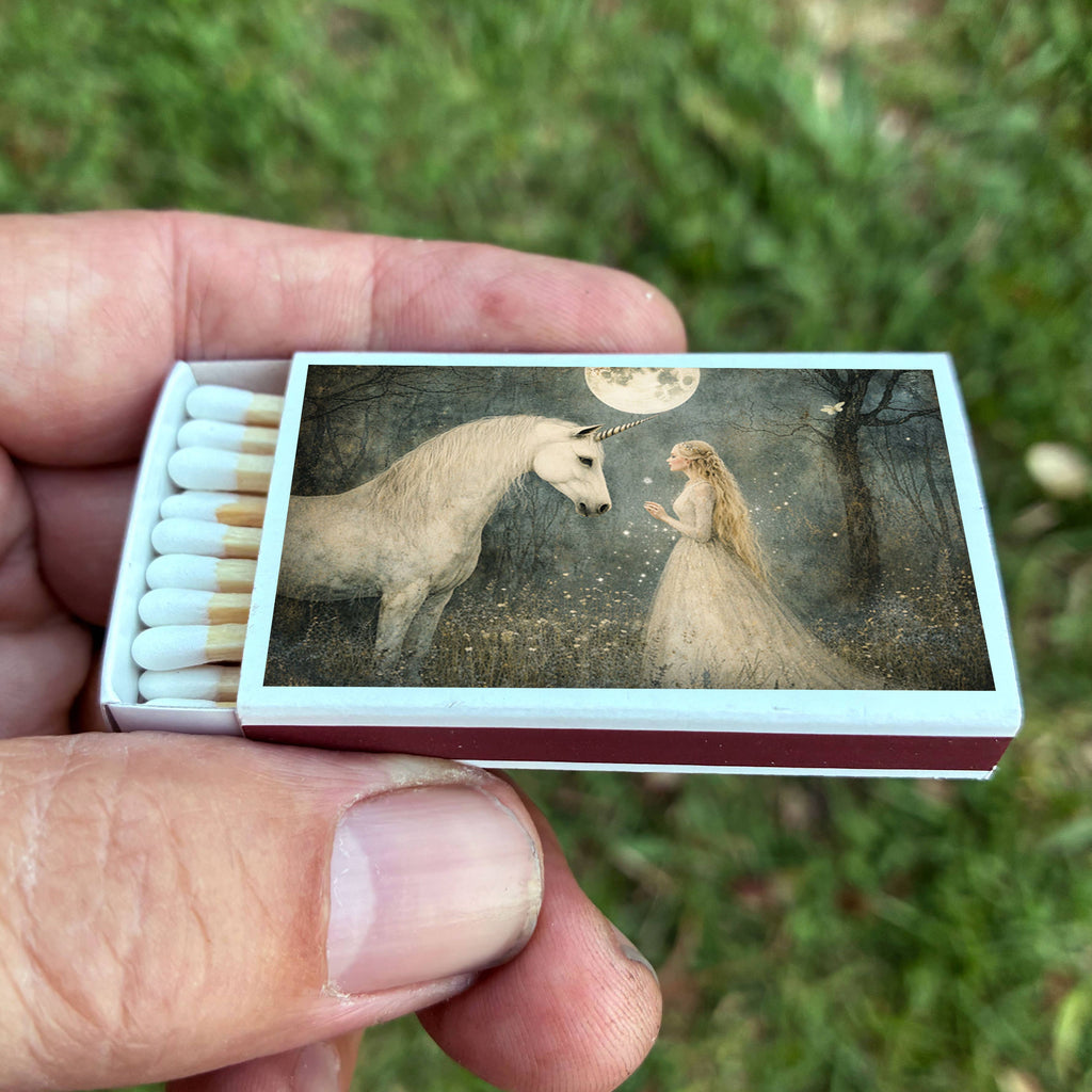 Matches • Girl wih Unicorn •Home Decor for Candles & Incense