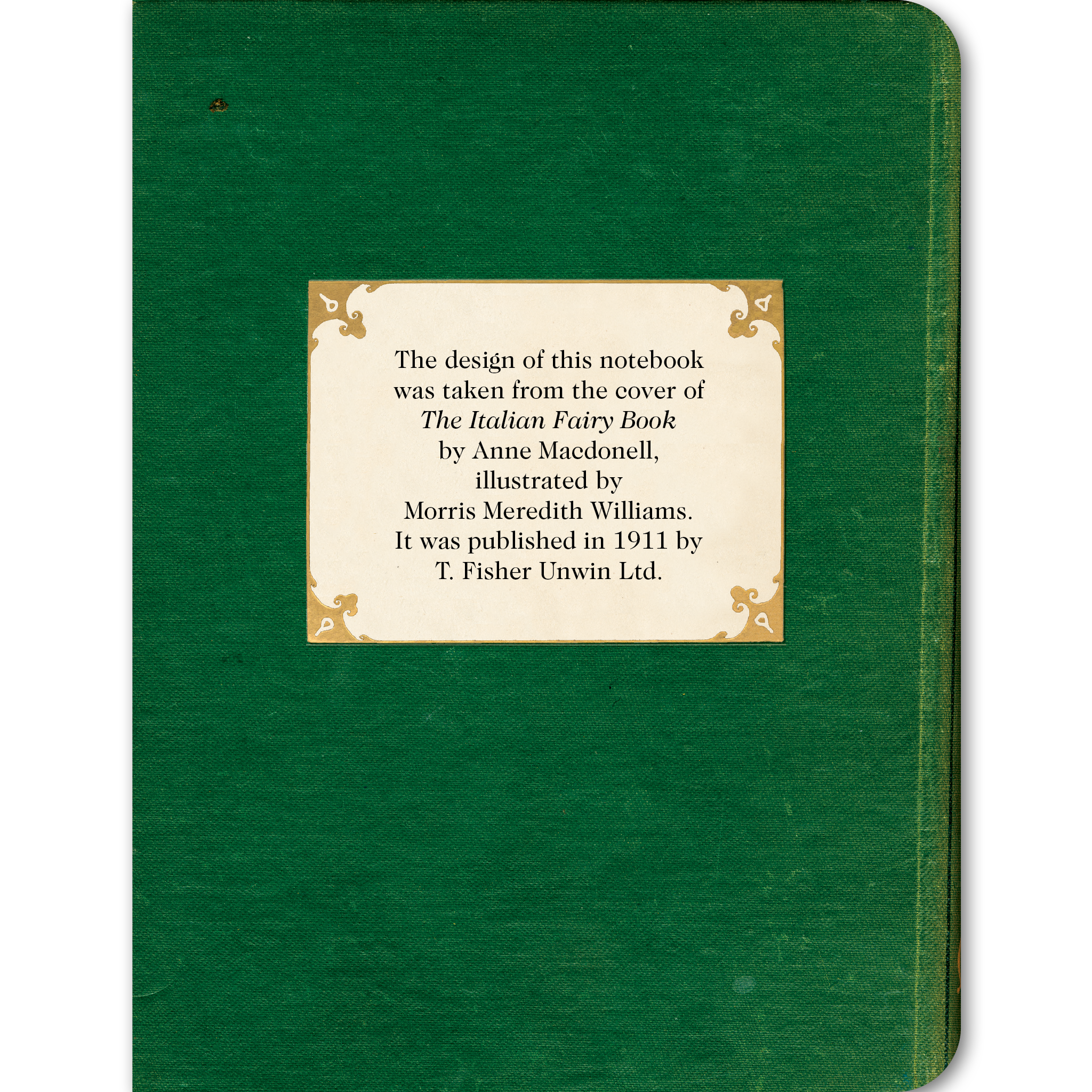 Fairy with Green Dragon - Vintage Book Cover Notebook