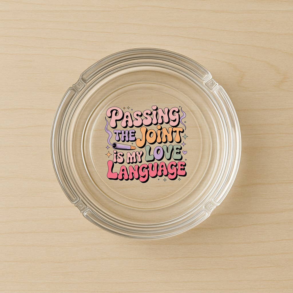 Love Language Durable Glass Ashtray